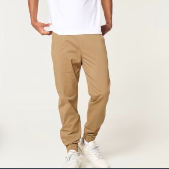 Hollister Other - Hollister MT Men’s Joggers Tan Tapered Drawstring Tall Length